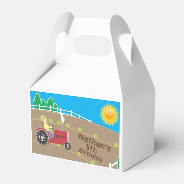 Sunny Farm Favor Boxes (Front Side)