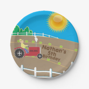 Sunny Farm Paper Plates