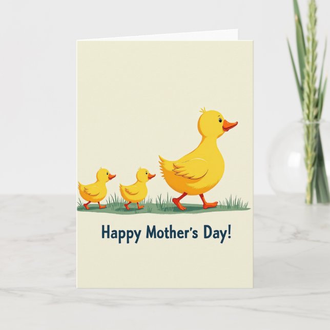 Sunny Feathered Mothers Day Card (Front)
