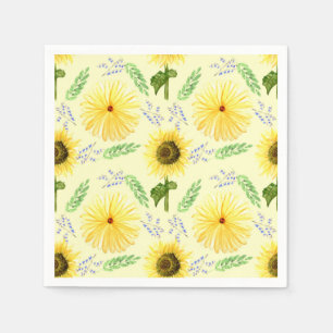 Sunny Floral Pattern Napkins