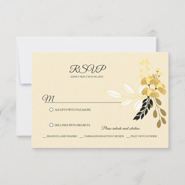 Sunny Floral RSVP Card (Front)