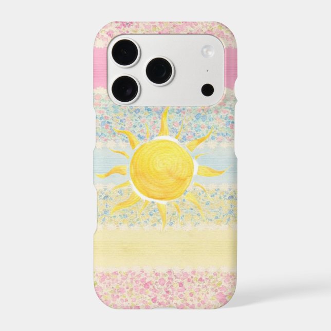 Sunny Floral Summer Pattern iPhone Case (Back)