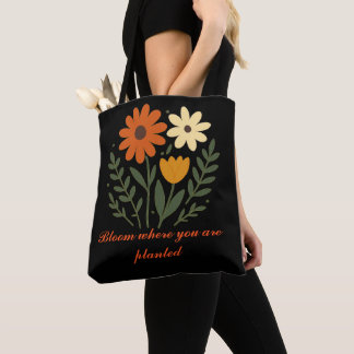 Sunny Floral Vibes Inspiring Everyday Tote Artwork Bag