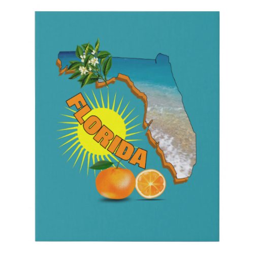 Sunny Florida Sunshine Orange Blossom Travel Faux Canvas Print