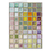 Sunny Flower Glass Mosaic Tiles Custom Card (Front)