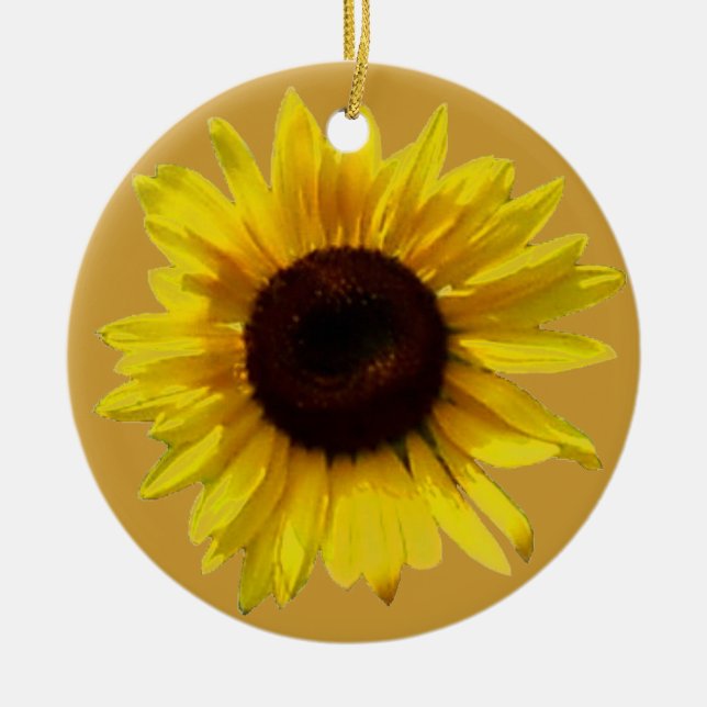 Sunny Flower Memorial Ornament (Front)