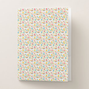 Sunny Flowery Rainbow Day Pocket Folder