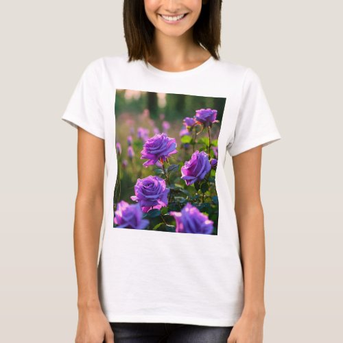 Sunny Forest Rose Garden T_shirt T_Shirt
