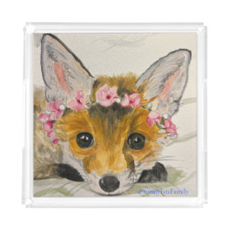 Sunny Fox Family Rescue Fund Coaster Acrylic Tray