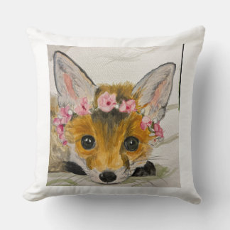 Sunny Fox Family Rescue Fund Throw Pillow