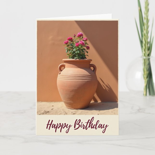Sunny Fuchsia Birthday Card (Front)