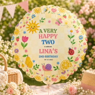 Sunny Garden 2nd Birthday Floral Picnic Party Balloon
