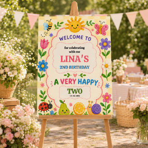 Sunny Garden 2nd Birthday Floral Picnic Party Foam Board