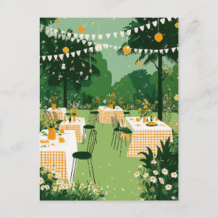 Sunny Garden Graduation Party Celebration Postcard