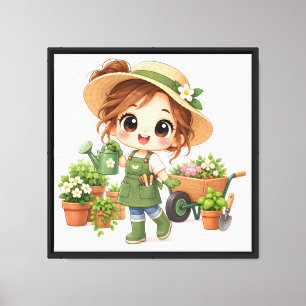 Sunny Garden Helper Canvas Print