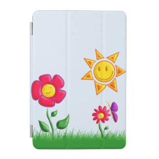 Sunny garden illustration iPad mini cover