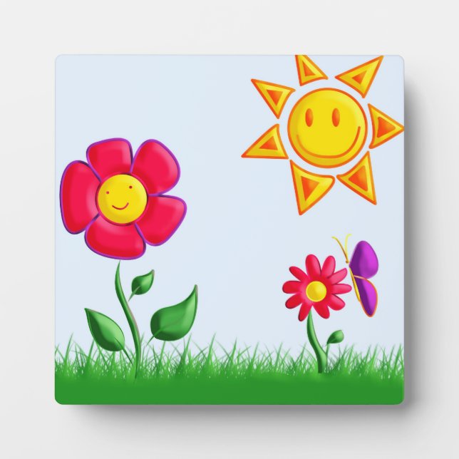 Sunny garden illustration plaque (Front)