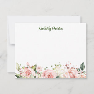 Sunny Garden Personalized Flat Note Card