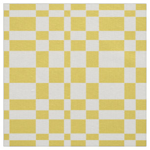 Sunny Geometric Retro Grid Fabric