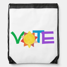 Sunny GOTV Vote Drawstring Backpack