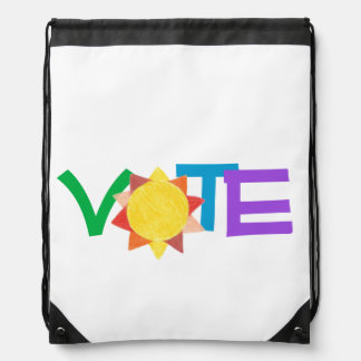 Sunny GOTV Vote Drawstring Backpack