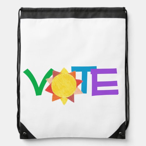 Sunny GOTV Vote Drawstring Backpack