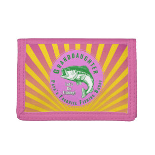 “Sunny Granddaughters” Let’s Go Fishing Today! Trifold Wallet