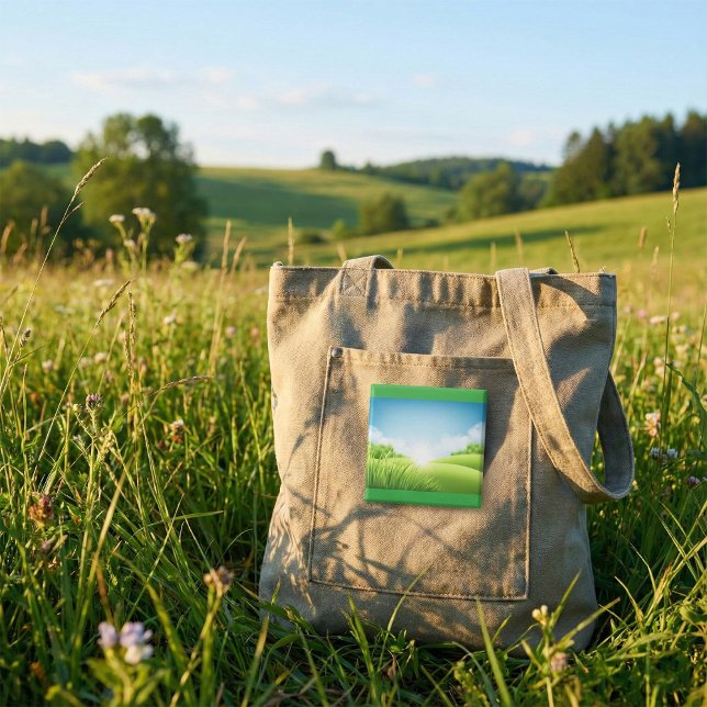 Sunny Green Field Landscape Button (Creator Uploaded)
