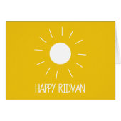 Sunny Happy Ridvan Baha'i Card (Front Horizontal)