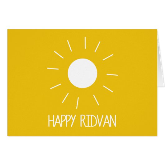 Sunny Happy Ridvan Baha'i Card (Front Horizontal)