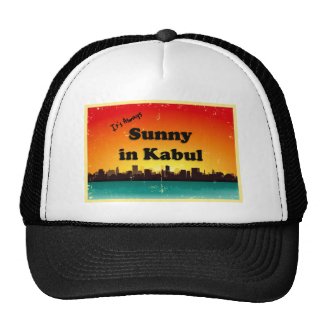 Sunny in Kabul Retro Cityscape Trucker Hat
