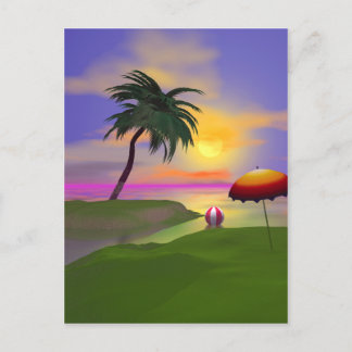 Sunny Island Beach Vacation Postcard