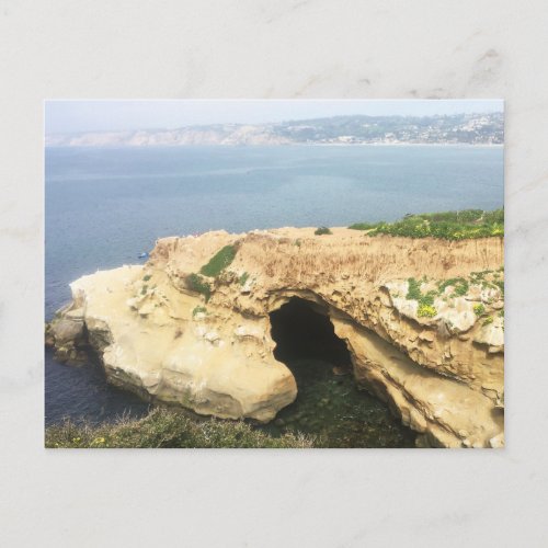 Sunny Jims Sea Cave Seaside Photography Postcard