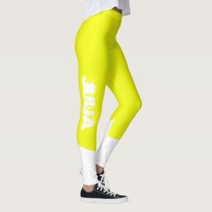 Sunny Julia Add Your Name Abstract Art Leggings