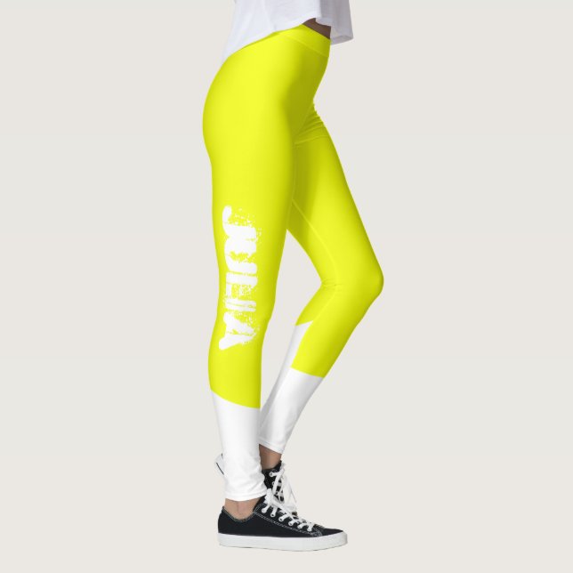 Sunny Julia Add Your Name Abstract Art Leggings (Right)