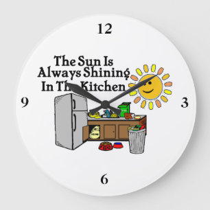 Sunny Kitchen Large Clock