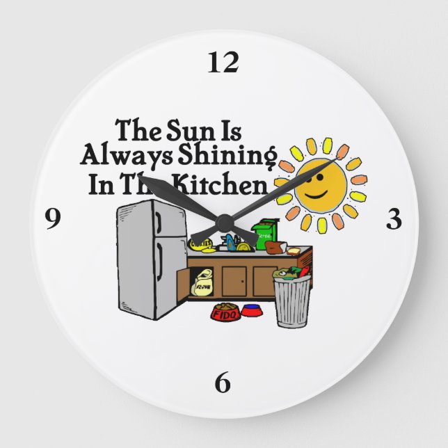 Sunny Kitchen Large Clock (Front)