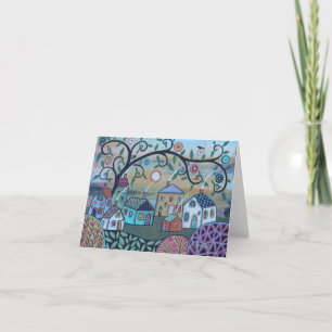 Sunny Landscape Folded Note Card