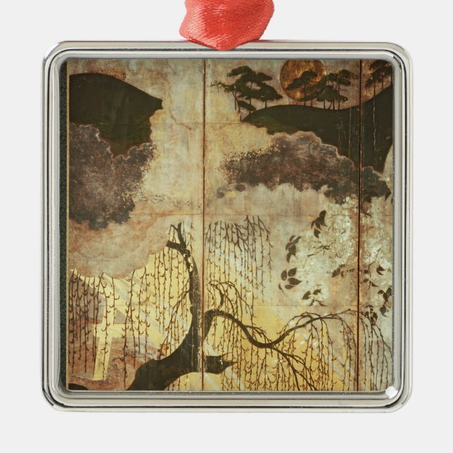 Sunny Landscape Metal Ornament (Front)