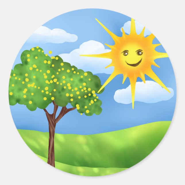 Sunny Landscape Stickers (Front)