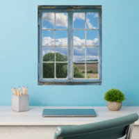 Sunny Landscape Window View