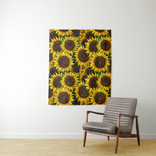 Sunny Large Sunflowers Pattern Tapestry