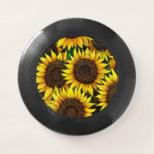 Sunny Large Sunflowers Pattern   Wham-O Frisbee