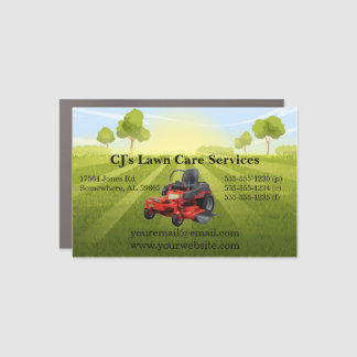 Sunny Lawn Care Car Magnet