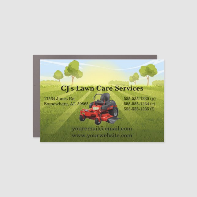 Sunny Lawn Care Car Magnet (Front)