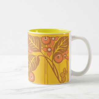 Sunny Leaves Two-Tone Coffee Mug