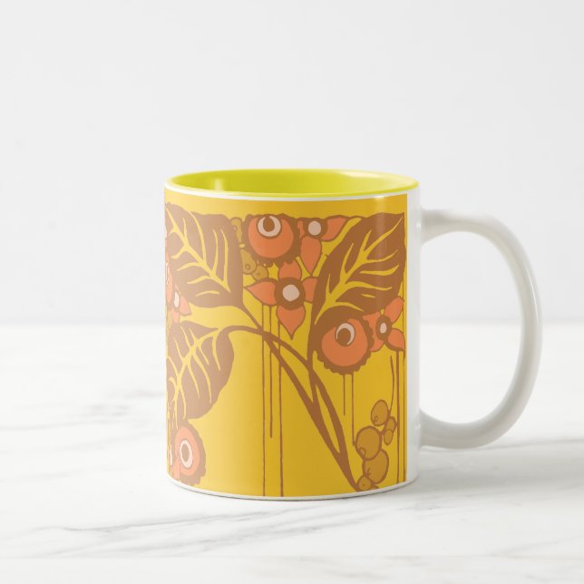 Sunny Leaves Two-Tone Coffee Mug (Right)