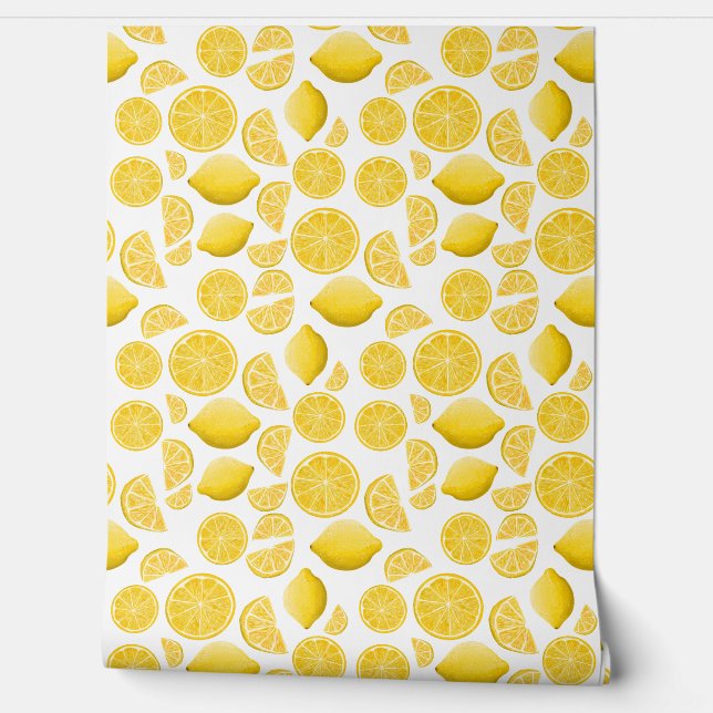 Sunny Lemon Day Wallpaper Wallpaper (Unrolling)