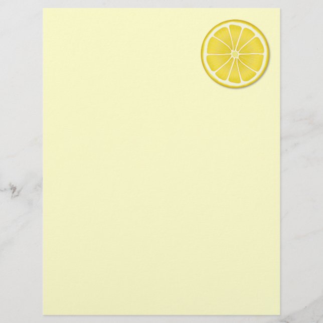 Sunny Lemon Stationery (Front)