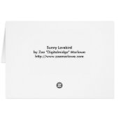 Sunny Lovebird (Back Horizontal)